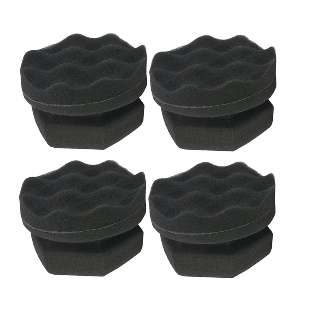 Anneome 12stücke Wellenmuster Polierschwämme Für Auto-wachsanwendung Hochdichte Langlebige Handpolierpads Für Effektive Reinigung Und Pflege Von Autoinnenräumen Und Lederoberflächen