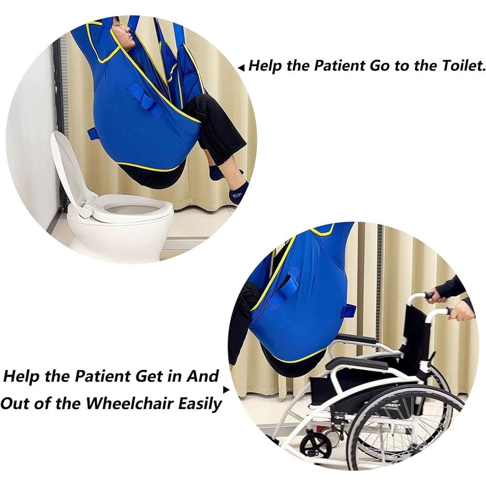 Grúa De Paciente - Arnés Elevación Paciente Cuerpo Completo - Eslinga De Elevación con para Paciente Y Minusválido para Posicionamiento Y Elevación De La Cama Enfermería