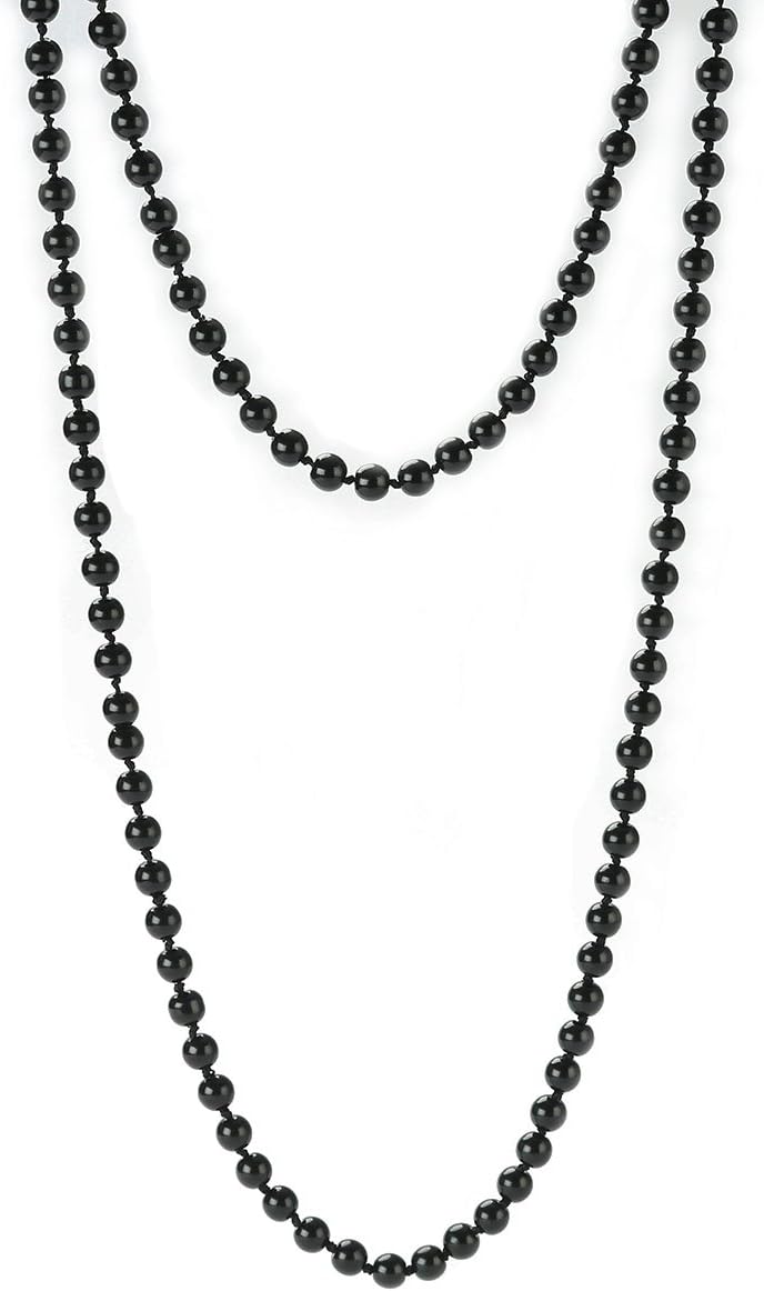 utop Large Multi Strand Chunky Pearls Necklace and Earring Set - Costume Jewelry for Women