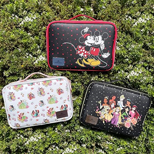 Impressions Vanity Disney Mickey and Minnie Makeup Organizer Bag with Adjustable Dividers, Handheld Cosmetic Bag with Badge Holder, Cosmetic Travel Bag with Detachable Strap4