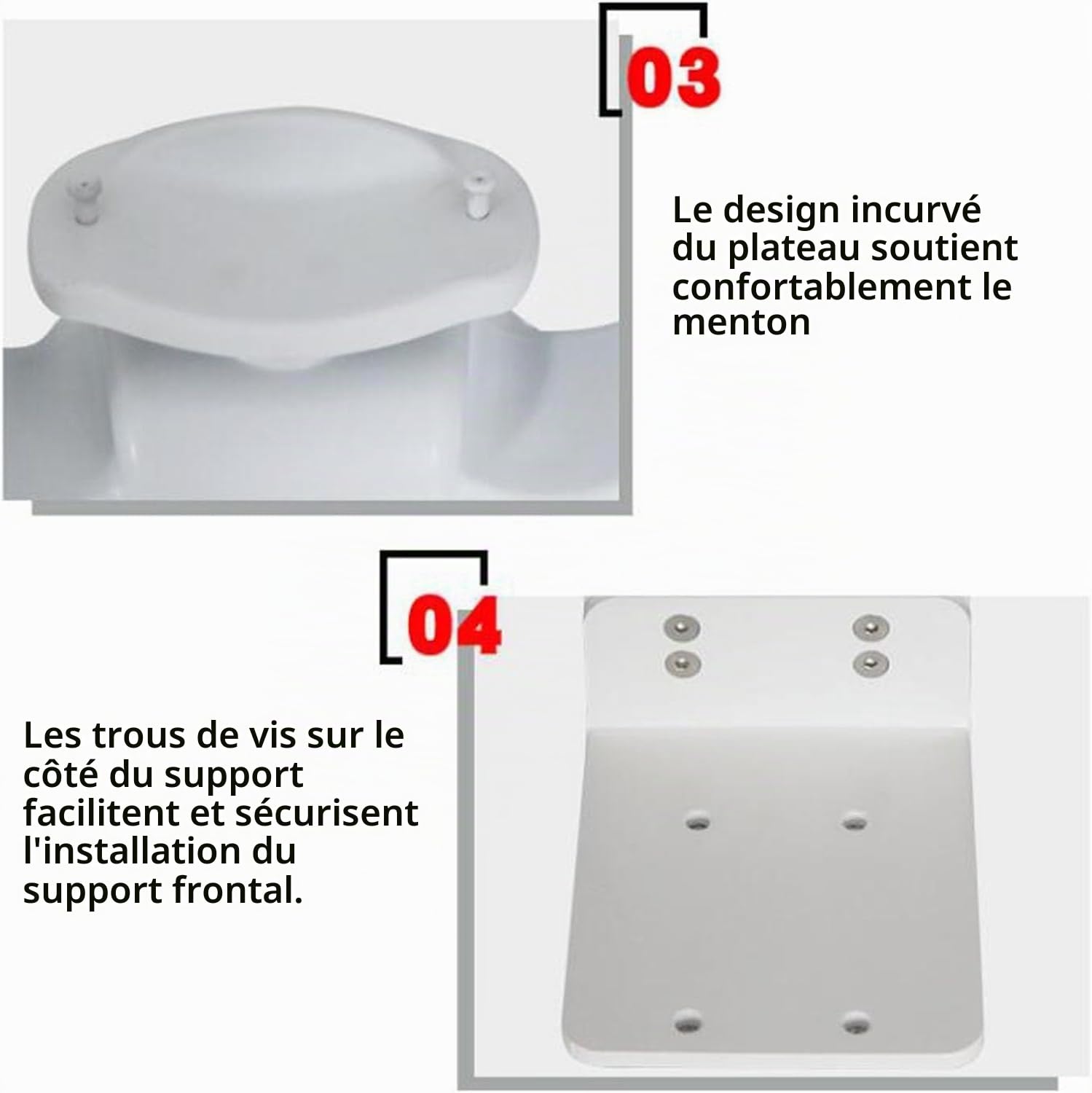 Support de Menton de Levage d'optométrie, mentonnière Optique réglable, Accessoires d'optométrie de Support Frontal, adaptés aux magasins d'optique, aux centres de Soins de la Vue