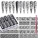 Acmerota 10 Rolls Set di adesivi per trasferimento in lamina per nail art, adesivi per trasferimento in lamina per nail art con fiori, adesivi per nail art con motivo in pizzo con pinzette, forbici
