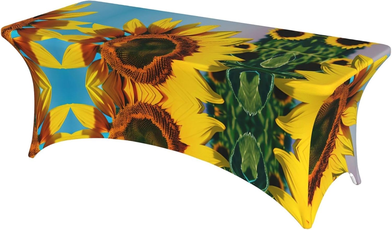 Sunflowers Flowers Print Table Cover Rectangular Tablecloth for 6-Foot Tables for Wedding Banquets Outdoor