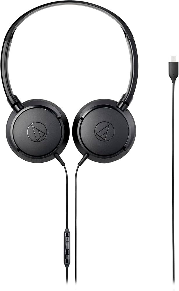 Amazon.com: Audio-Technica ATH-S120C-BK USB-C Headphones, Black