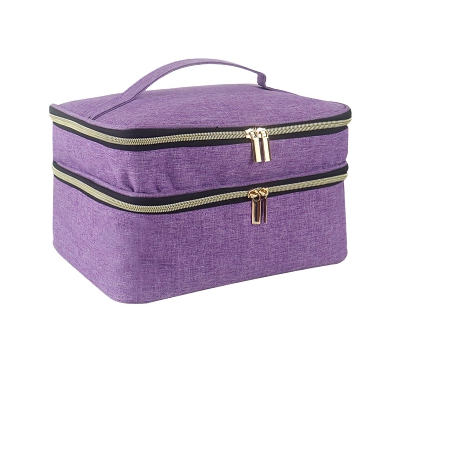 Nähzubehör-Aufbewahrungstasche, doppellagiges Polyester, großes Fassungsvermögen, Reise-Näh-Carring-Box for Garn-Nähwerkzeuge Für Haushalt(Dark Purple)
