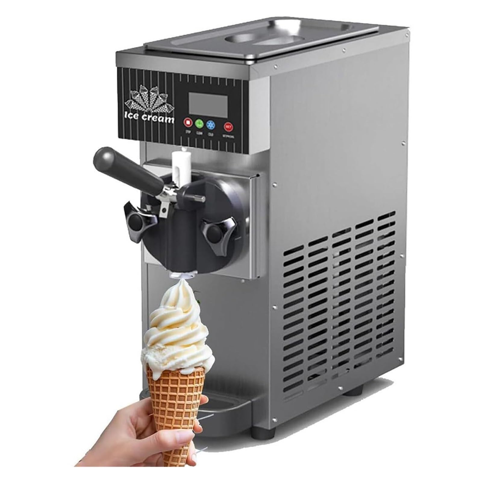 Amazon | 業務用アイスクリームマシン 3.5L冷蔵ホッパー、1L冷凍