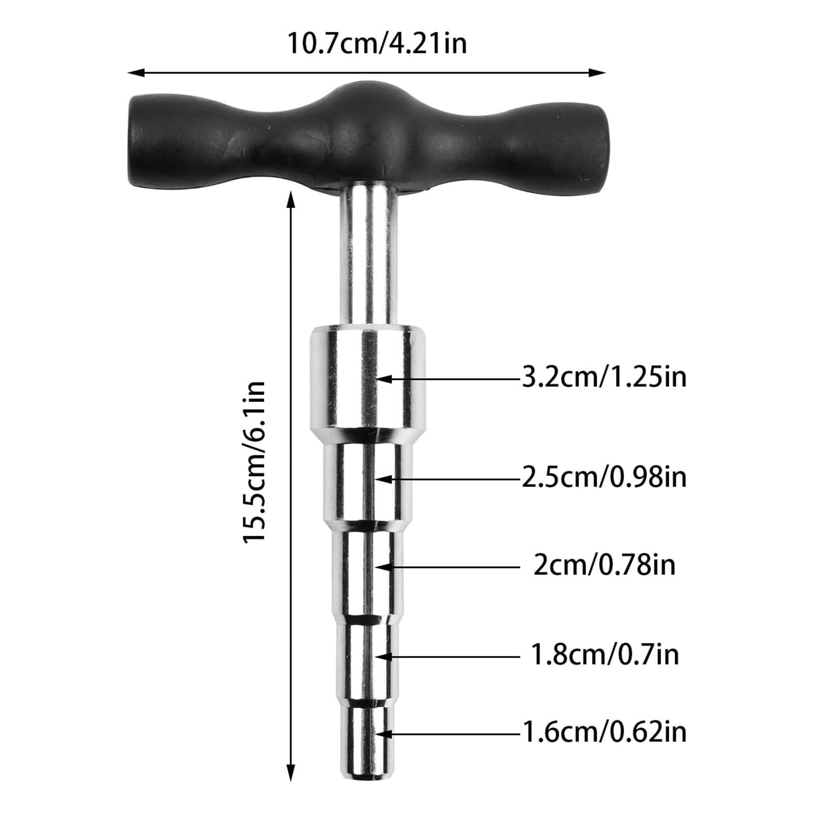 Kalibrierdorn, T-Kalibrierer, Rohre Kalibrierung, Metall Kalibrierer, Universal Rohr Expander für Mehrschichtverbundrohr, Heizrohr, Kunststoffrohr, Kupferrohr(16/18/20/25/32MM)