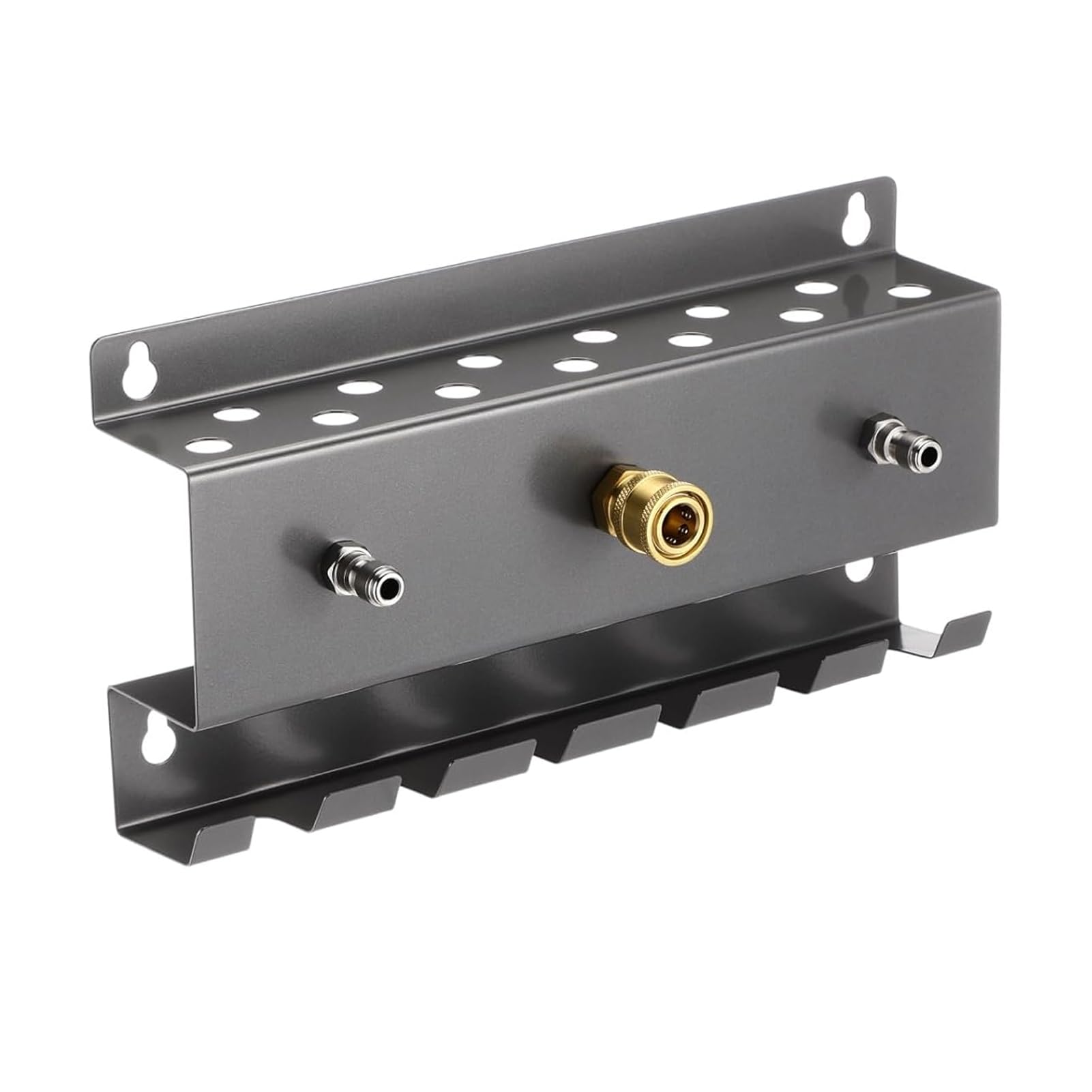 YUEHISY Pressure Washer Gun Holder, Wall Mount Storage Rack with 1/4" Adapter, Organizer for Foam Cannon, Wand Nozzle Tips, Heavy Duty Construction