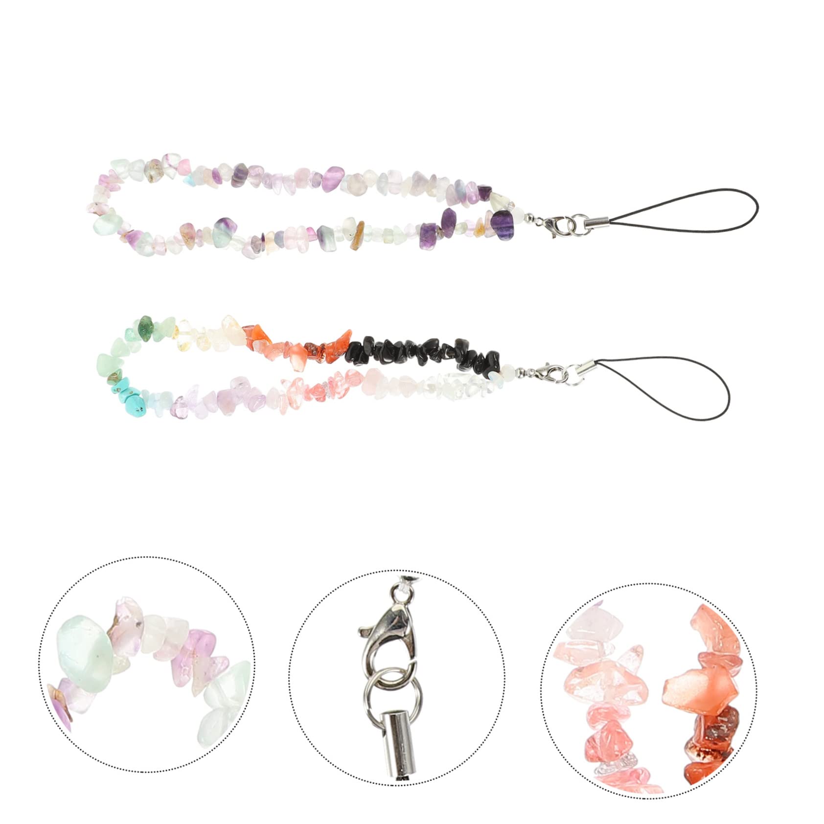Artibetter Colgante De Cadena De Teléfono Móvil Cordón De Teléfono Delicado Cordón De Cuentas Para Teléfono Móvil Cordones Para Moviles Key Chain Cordón Colgante Grava