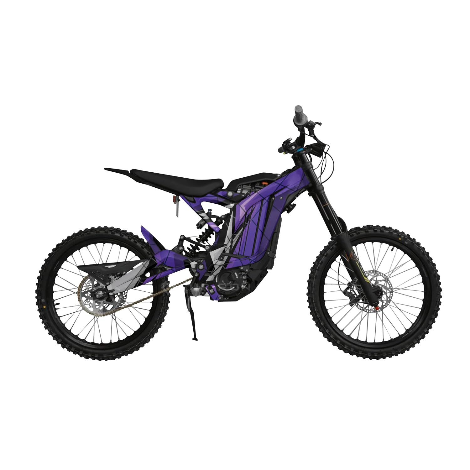 Surron Light Bee Graphics Kit Wrap - Polygon Grunge Purple - Sur-Ron Skin - Premium 3M Vinyl Protective Wrap Decal Cover - Easy to Apply | Crafted in The USA by MightySkins