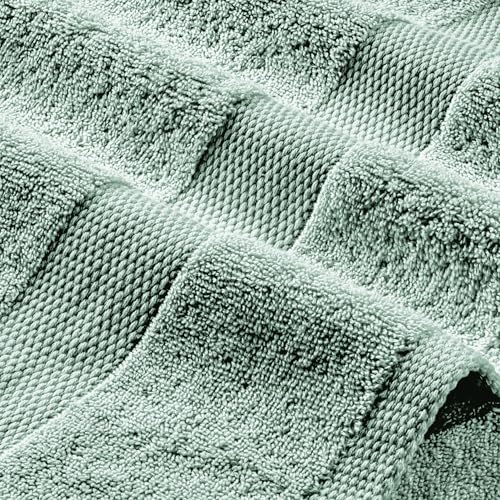 Image of White Classic Luxury Soft Bath Sheet Towels - 650 GSM Cotton Luxury Towels Extra Large 35x70 | Highly Absorbent and Quick Dry | Hotel Quality, Green, 2 Pack