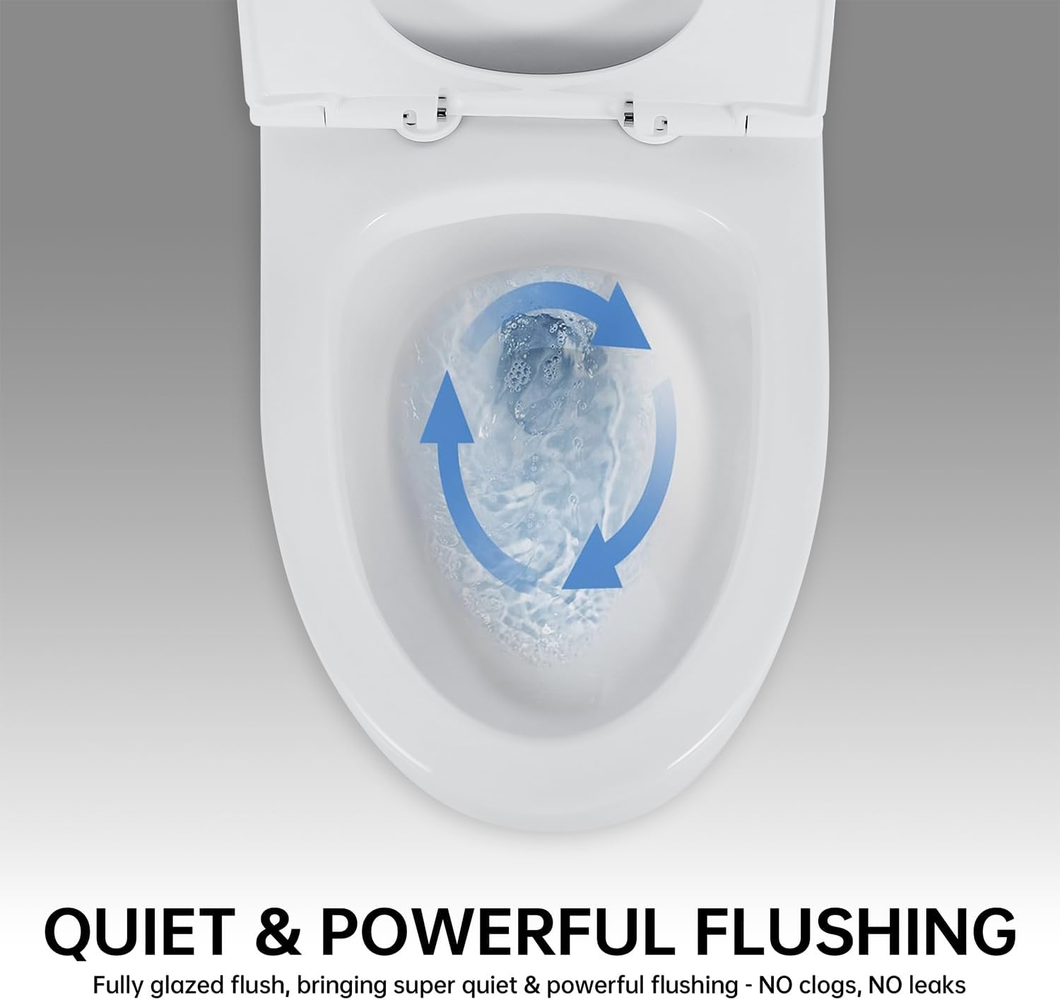 White Color 1.1/1.6 Elongated Comfort Height Floor Mounted One-Piece Toilet Ceramic, Soft Close Seat