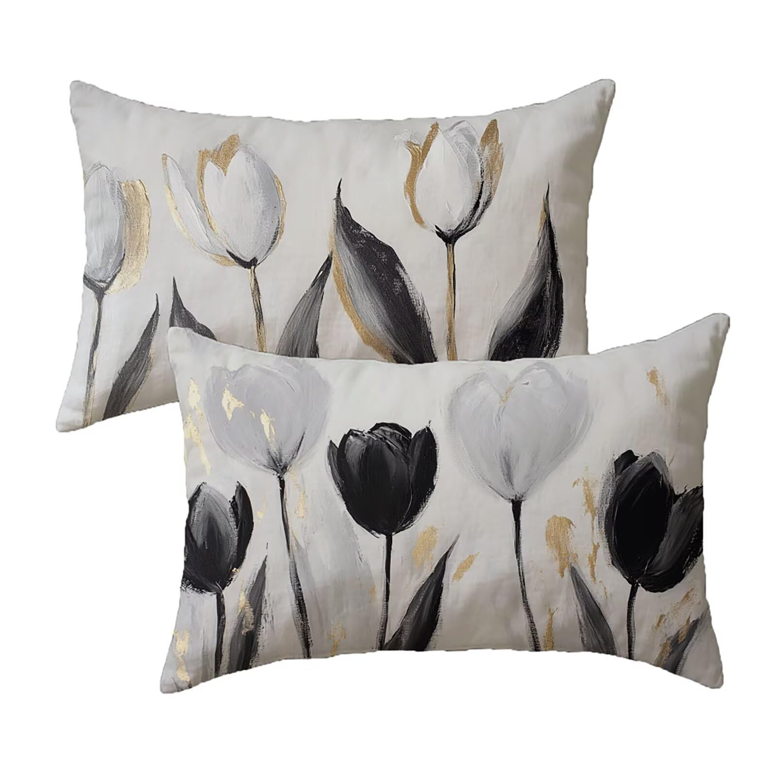 Housse coussin extérieur imperméable 40x70 lin décoratif taie oreiller canapé