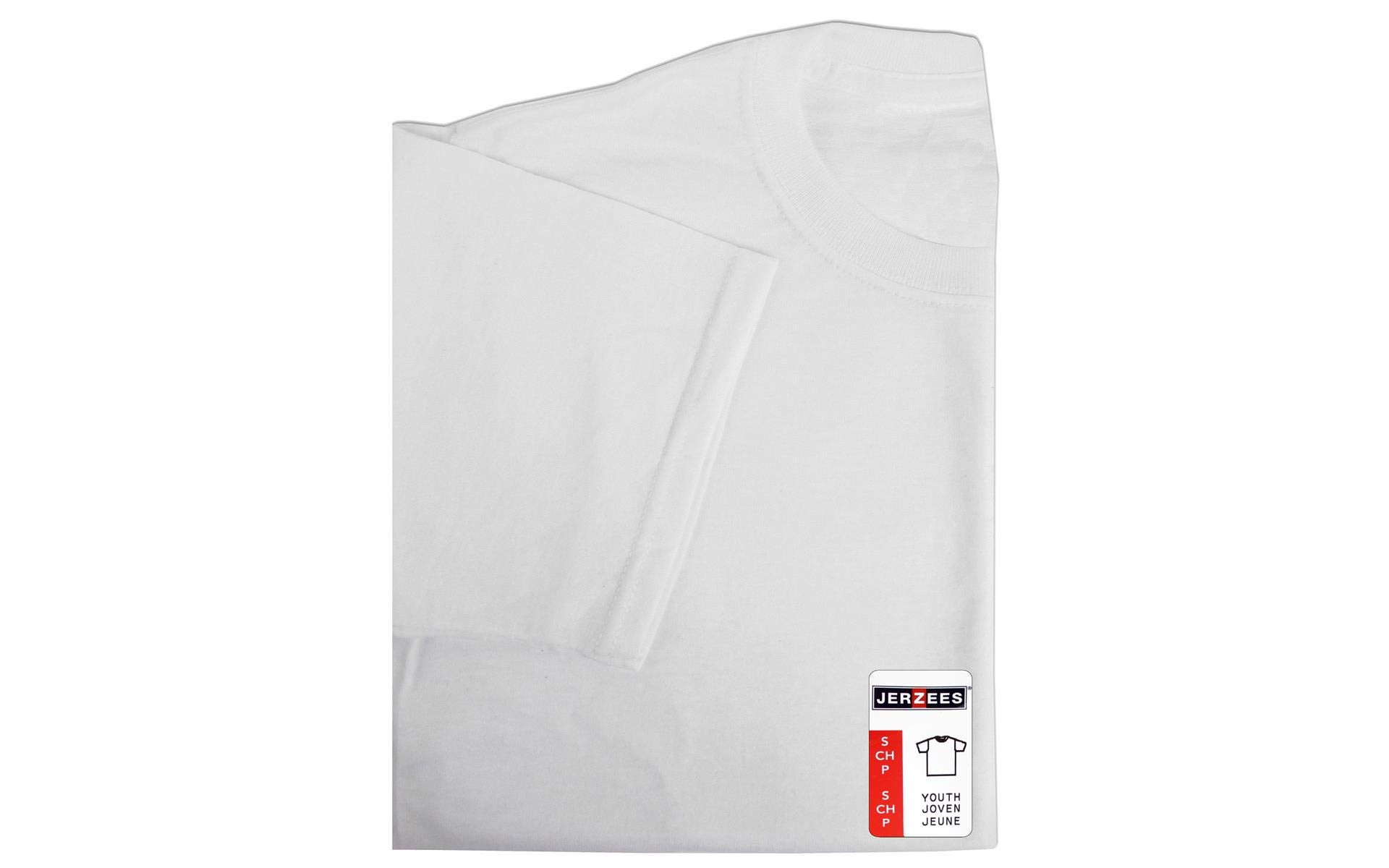 Jerzees 429B309-S Camiseta Juvenil, pequeña, Color Blanco