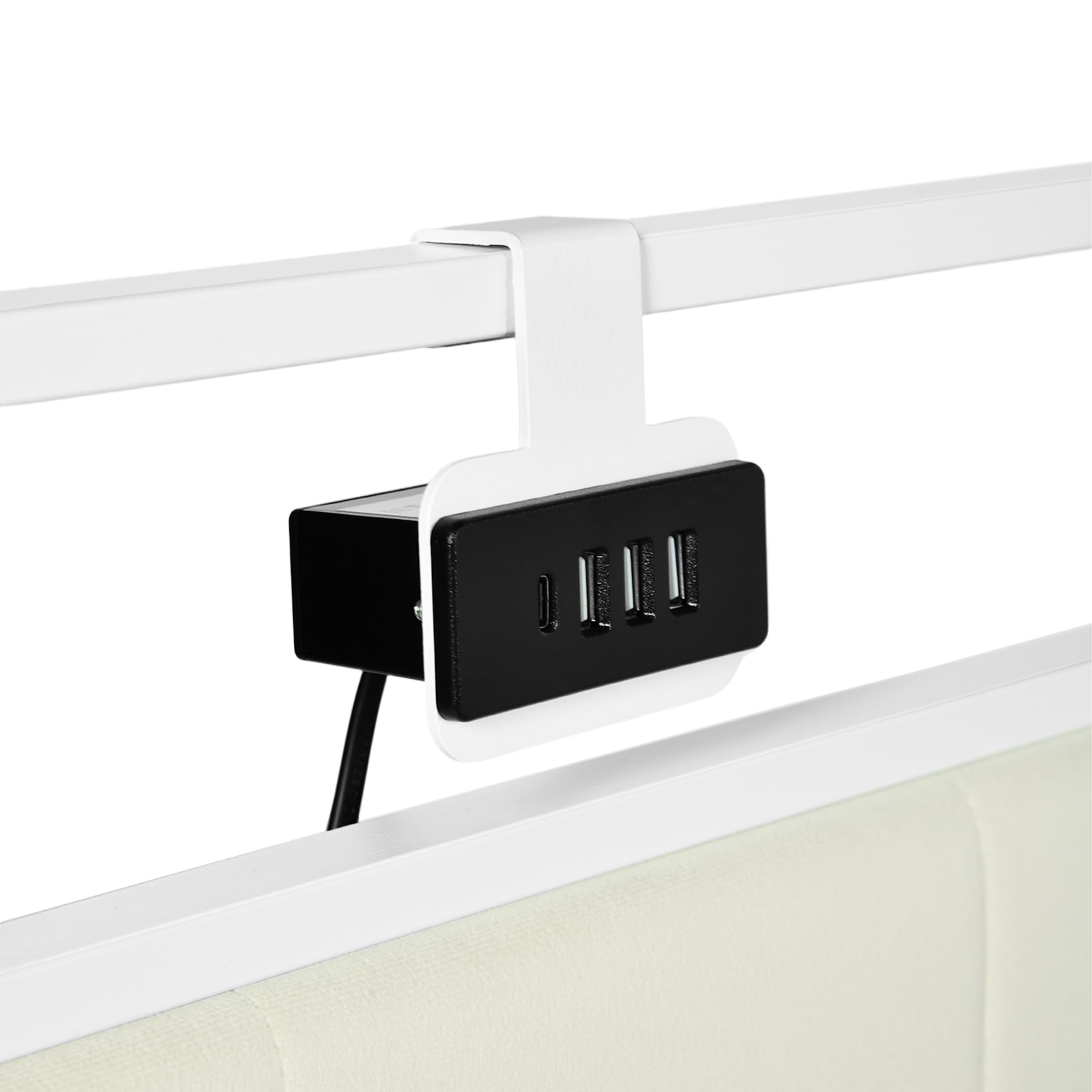 Letto Singolo Angolare con LED RGB, 2 Cassetti, Stazione Ricarica USB/Type C, Struttura Robusta in Metallo, Divano Letto con Doghe 90x200 cm, Salvaspazio per Camera Letto/Ospiti, Beige