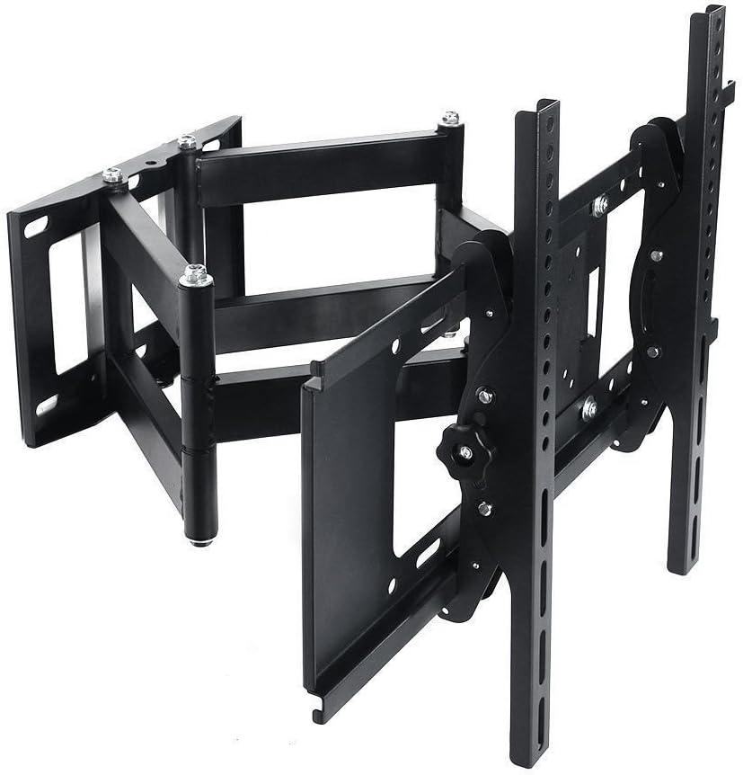 Dual Arm Articulating Full Motion Tilt TV Wall Mount Swivel Bracket for Most 32 37 40 42 46 47 50 52 55 65", Some up to 70" Flat Screen Panel Plasma LCD LED TV with VESA up to 600x 400mm