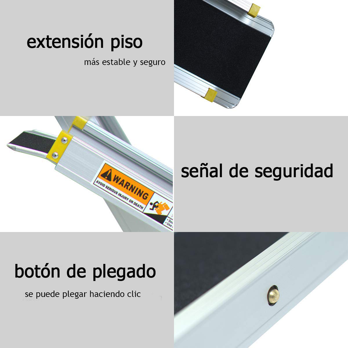 COSTWAY Juego de 2 Rampas de Carga, Rampa Telescópica de Aluminio Carga hasta 270kg, para Moto, Remolque, Furgoneta, Quad, Motocross, Rampas Portátiles Escalar y Descender fácilmente (121,5-212,5 cm)