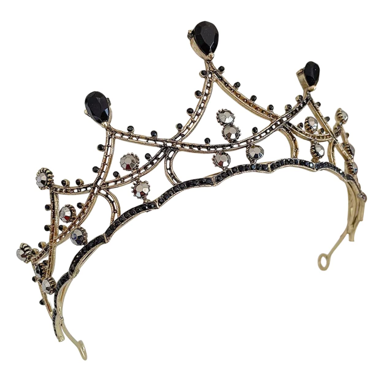 Beavorty 3 Piezas Gótica Tiaras De Cumpleaños Tiara Nupcial De Diamantes De Cristal De Boda De Quinceañera De Princesa Accesorio Para El Cabello