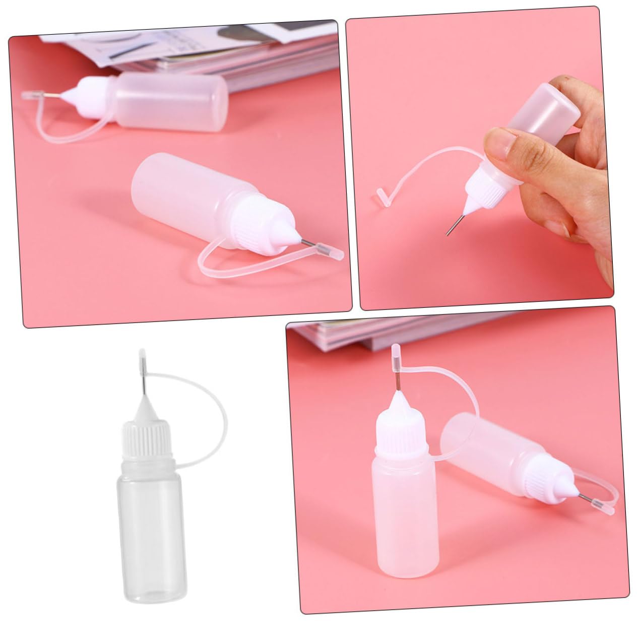 BUGUUYO Glue Applicator Nozzles Squeeze Bottles Precision Tip Applicator Bottle