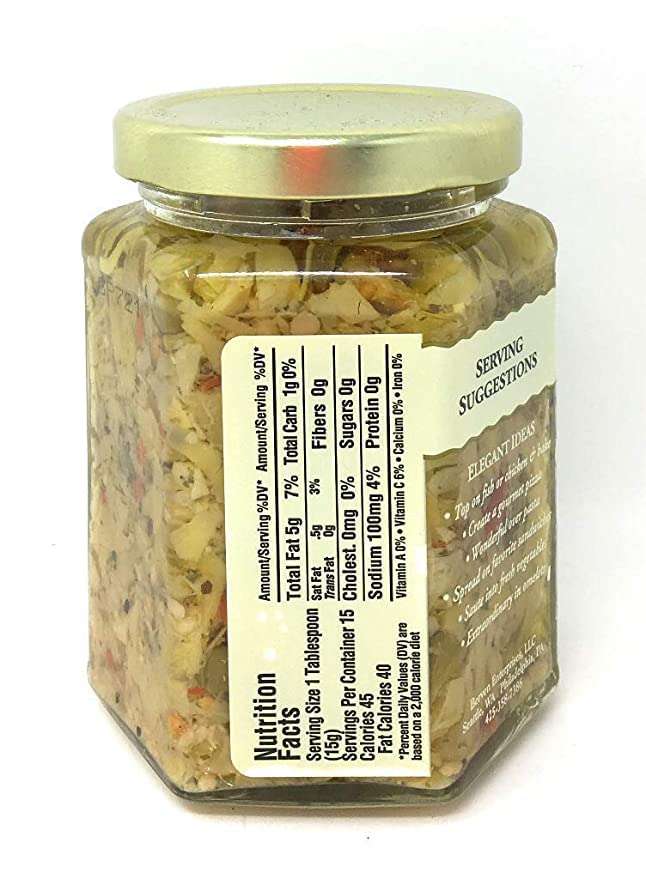 Miniatura 4 de Dip de alcachofa y alcaparras de The Bread Dip Company - Tarro de 8 onzas (paquete de 2) con cuchara de degustación  Set de regalo gourmet de Dip