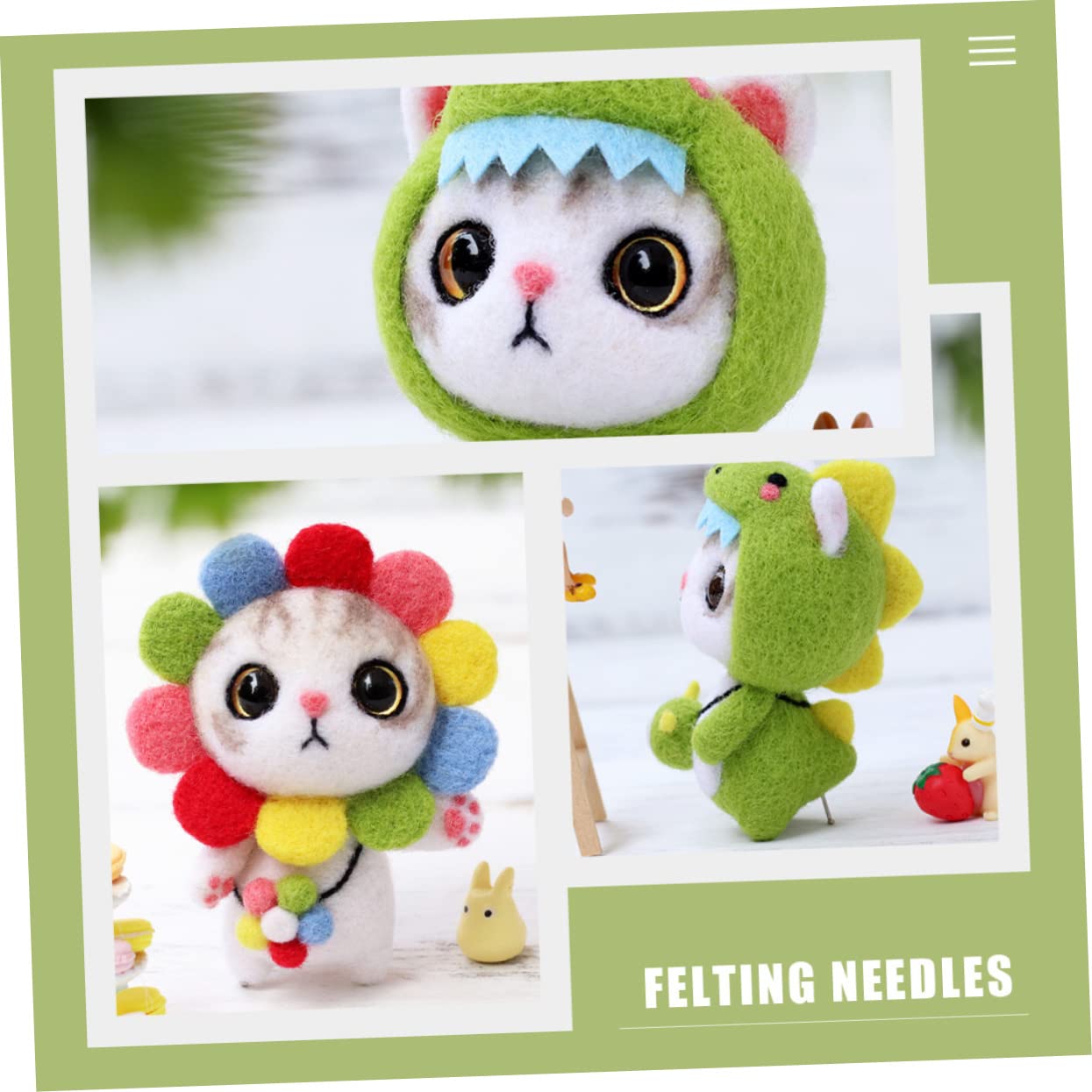SHINEOFI 6sets Kit Di Feltro Per Animali Di Materiale Per Con Istruzioni Inglese Per Iniziare Creare Con Accessori Completi Per Feltro Adatto Decorazioni e Attività Creative