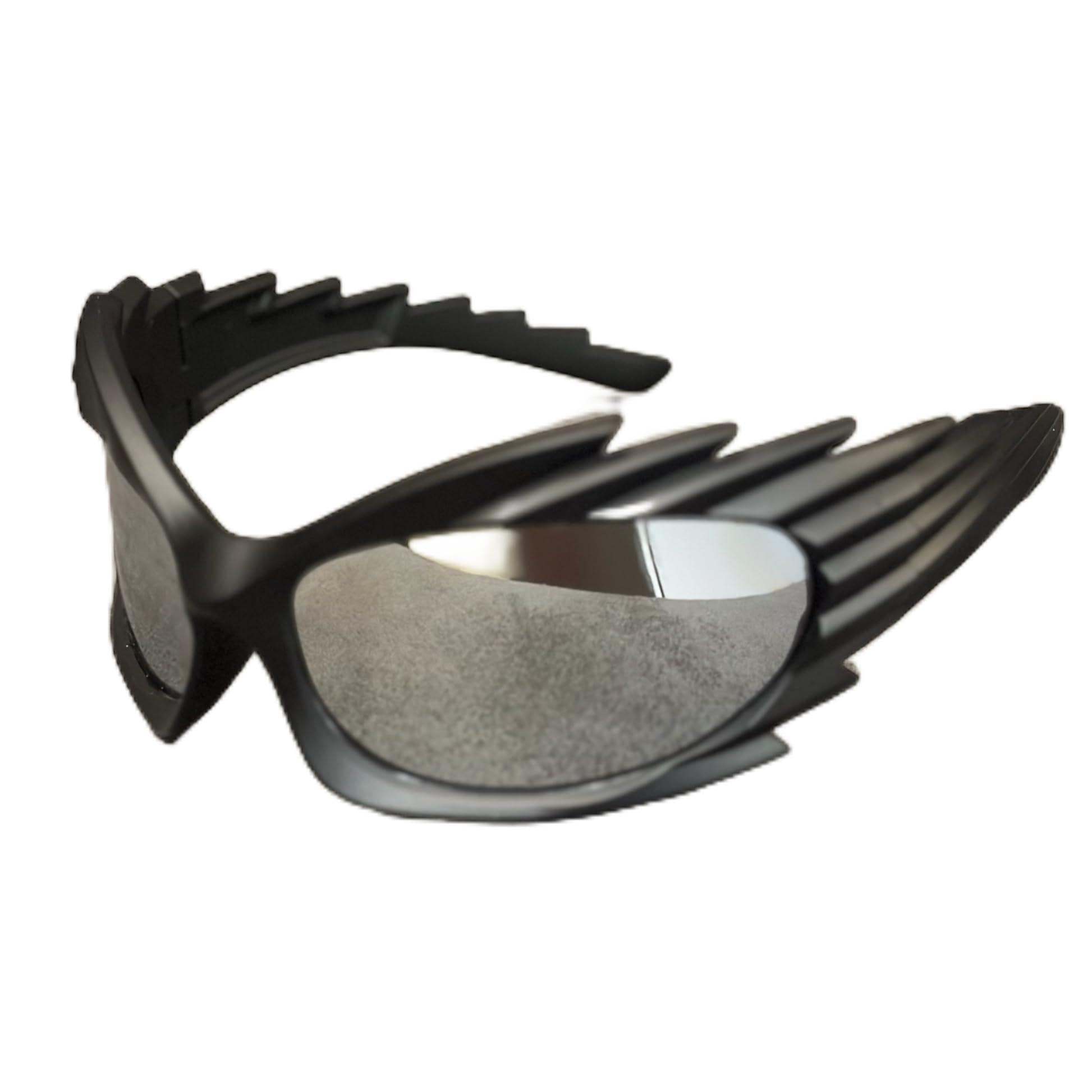 GogoRavers™ Berghain Glasses Berlin, Midnight Dark Reflective Shades for Techno Rebels Underground Rave Scene