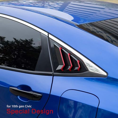 Miniatura 3 de Thenice - Cubierta tipo rejilla para ventana lateral trasera de automóvil, cubierta de rejilla de ventilación