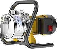 Vista 1 de 1.0HP Bomba eléctrica de pozo poco profundo 110V Bomba de transferencia de agua portátil 1080GPH 18GPM Bombas de acero inoxidable Bomba de riego