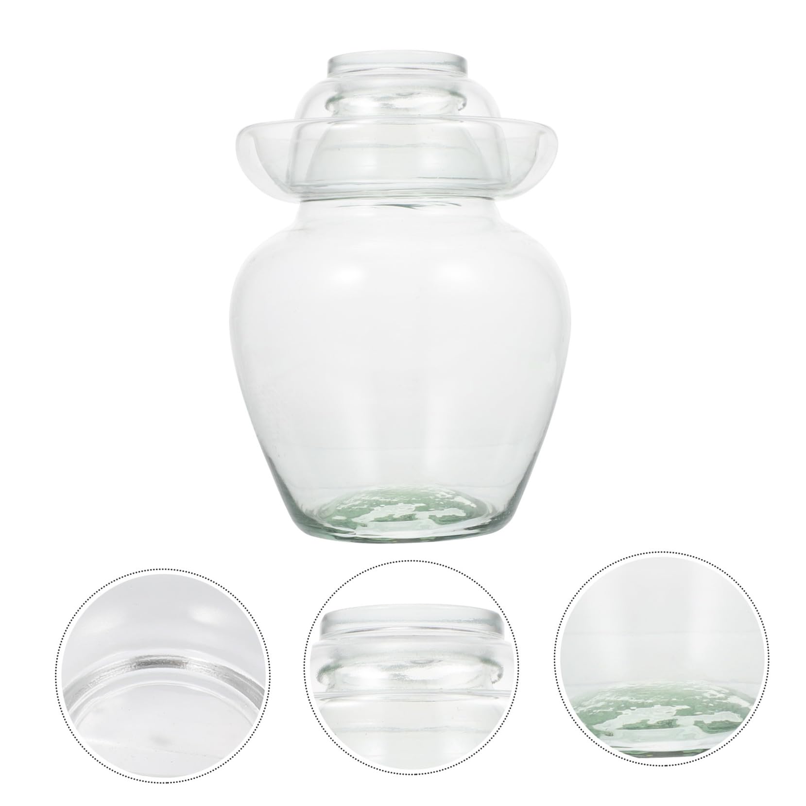 Toyvian Großer Kapazität Glasbehälter mit Luftdichtem Deckel Praktischer Aufbewahrungsglas für Gewürzgurken und Fermentierte Lebensmittel Rund mit Versiegeltem Verschluss