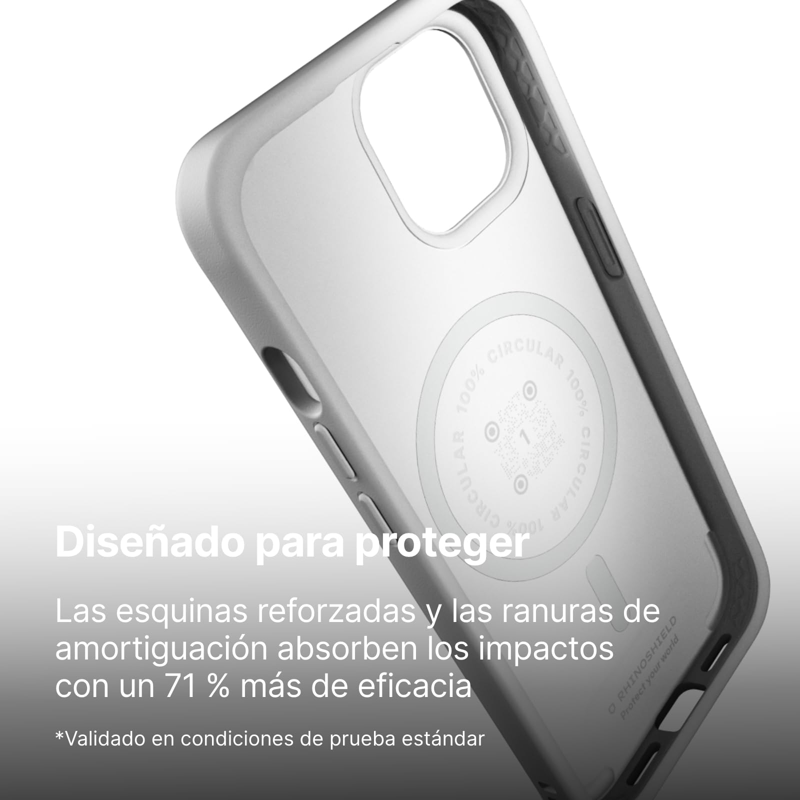 RhinoShield Funda SolidX Apta para MagSafe e iPhone 15 | Fuerza magnética superior, protección militar, absorción de impactos, esquinas reforzadas y diseño ligero.
