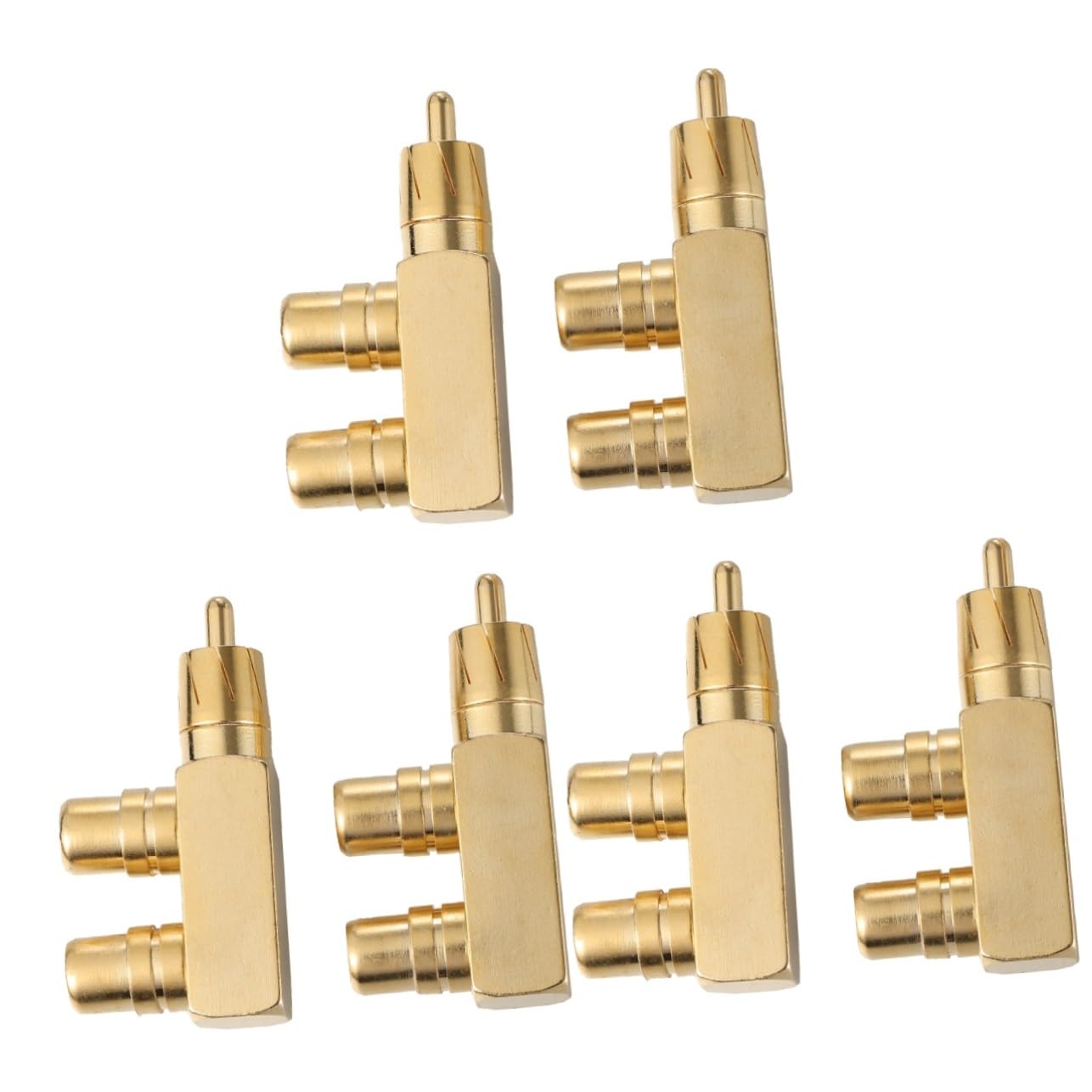 OSALADI 6stücke Audio Splitter Adapter Vergoldeter Kupferstecker Für Tv Verstärker Mixer Kompatibel Mit Vcd DVD Langlebig Und Praktisch Für Professionelle Anwendungen