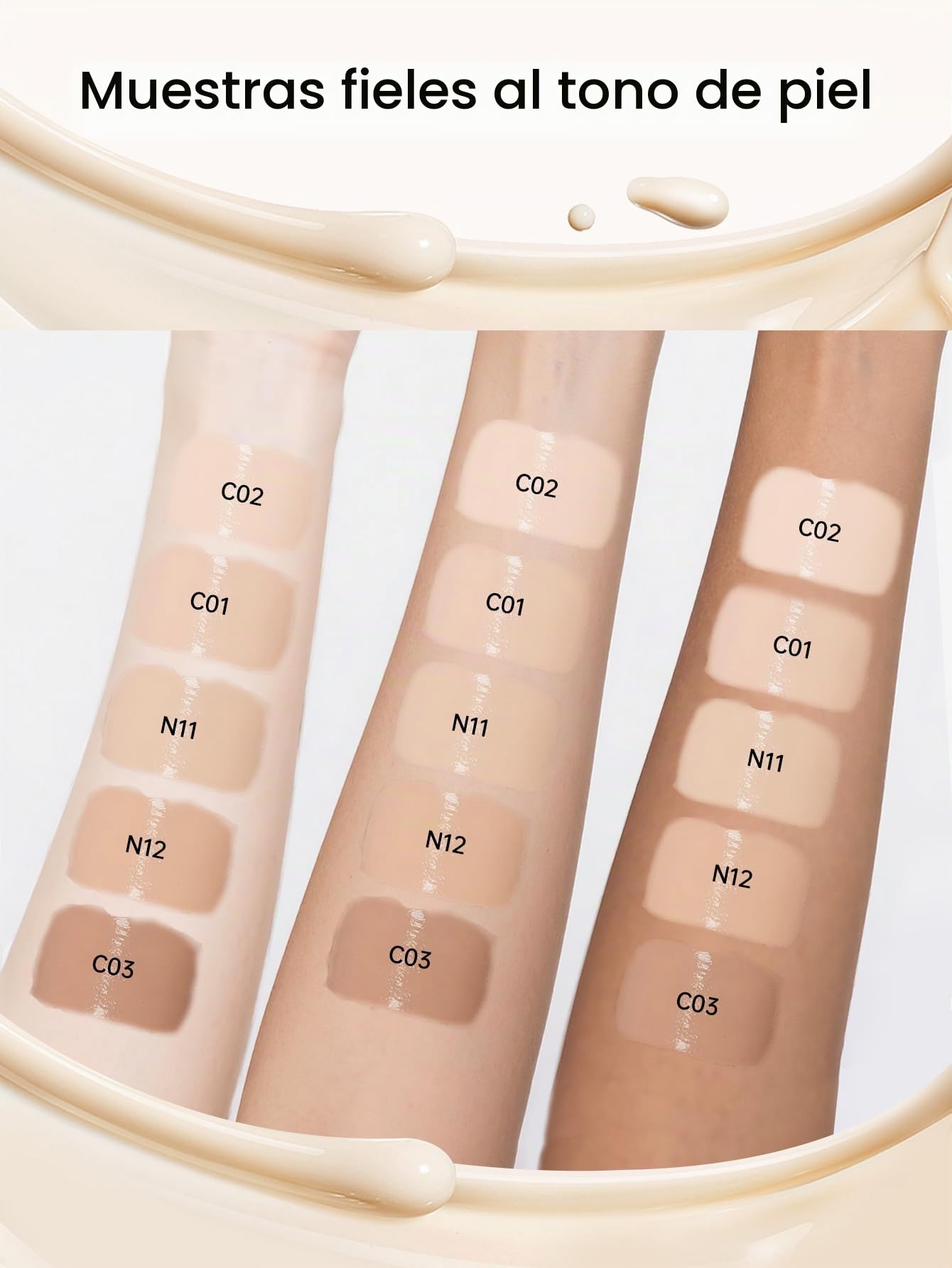 CATKIN Base De Maquillaje Cushion, Fórmula Ligera y Duradera, Antiedad, Efecto Natural, Extractos De Hierbas 7 En 1, Acabado Satinado Transparente, Recargas Incluidas, 13g*2