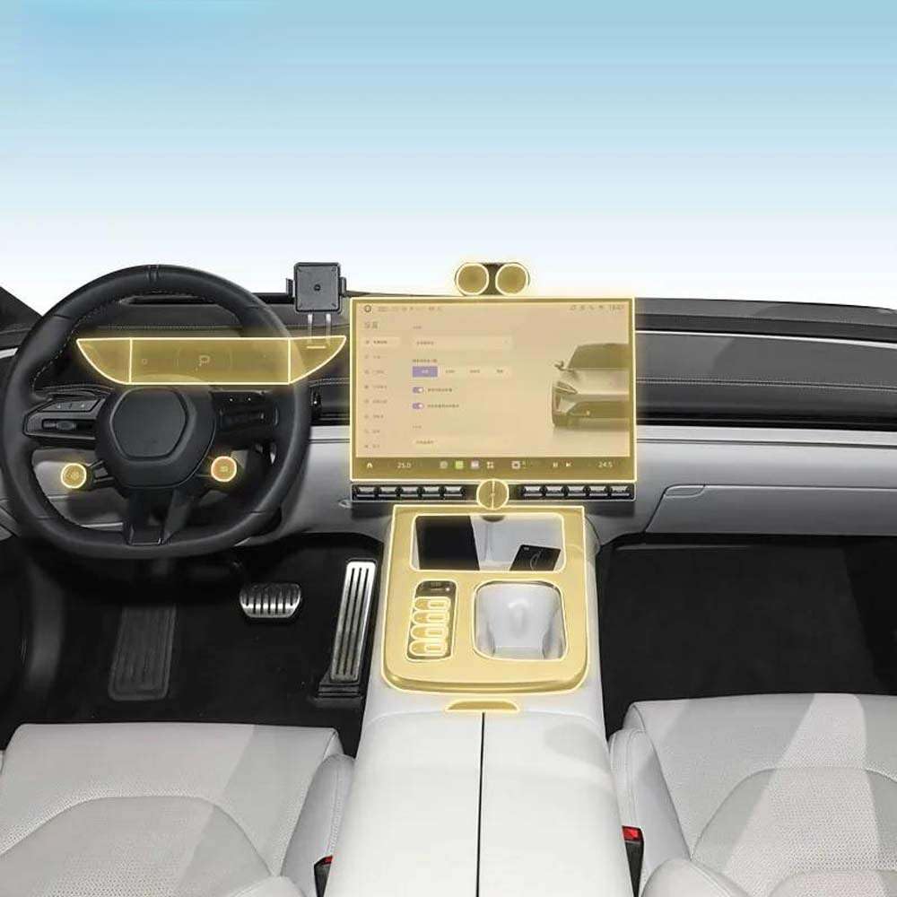 Protector de pantalla TPU de alta gama para la consola interior del coche Xiaomi SU7 2024 8