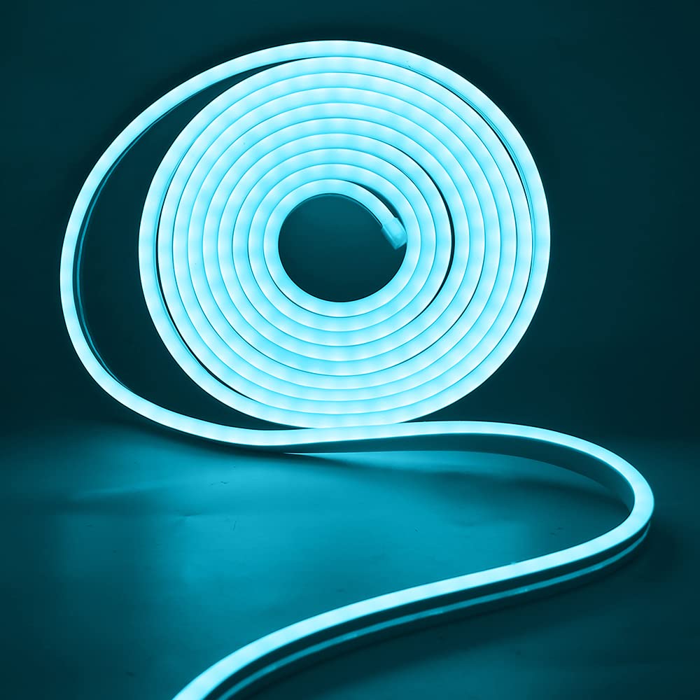 Wisada LED Strip, 96 LEDs/m Waterproof Flexible Strip,6.56Ft/2M Silicone LED Neon Strip,12V 3535 Rope Light,for Indoor/Outdoor Lighting Decoration [RGB | (Includes Power Adapter and Controller)]