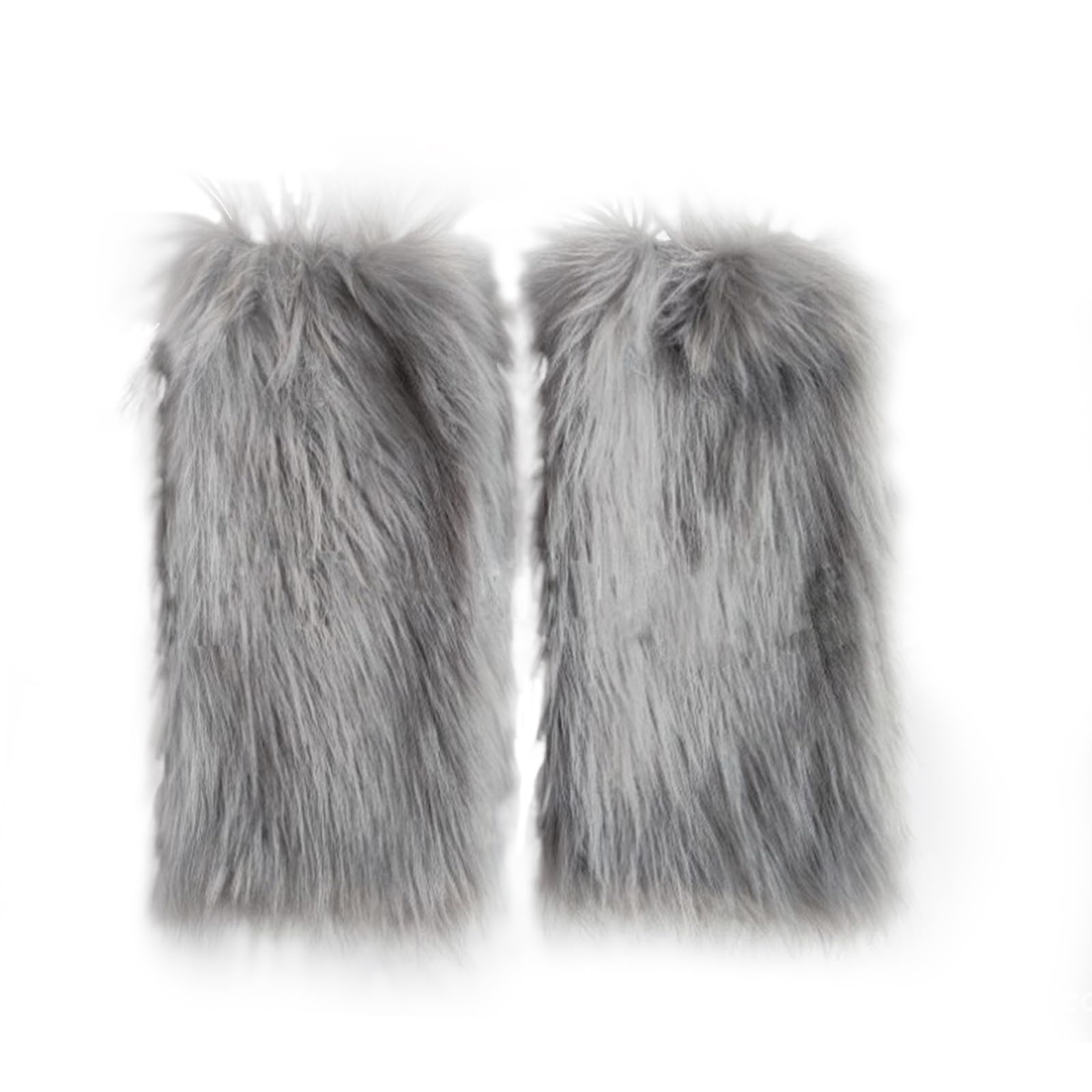 JINTN Faux Fur Werewolf Costume Set with Shawl Hat Dress Glove Leg Cover Halloween Wild Wolfie Costume Fancy Dress Animal Dress Up Accessories Set for Role Play Cosplay Themed Party
