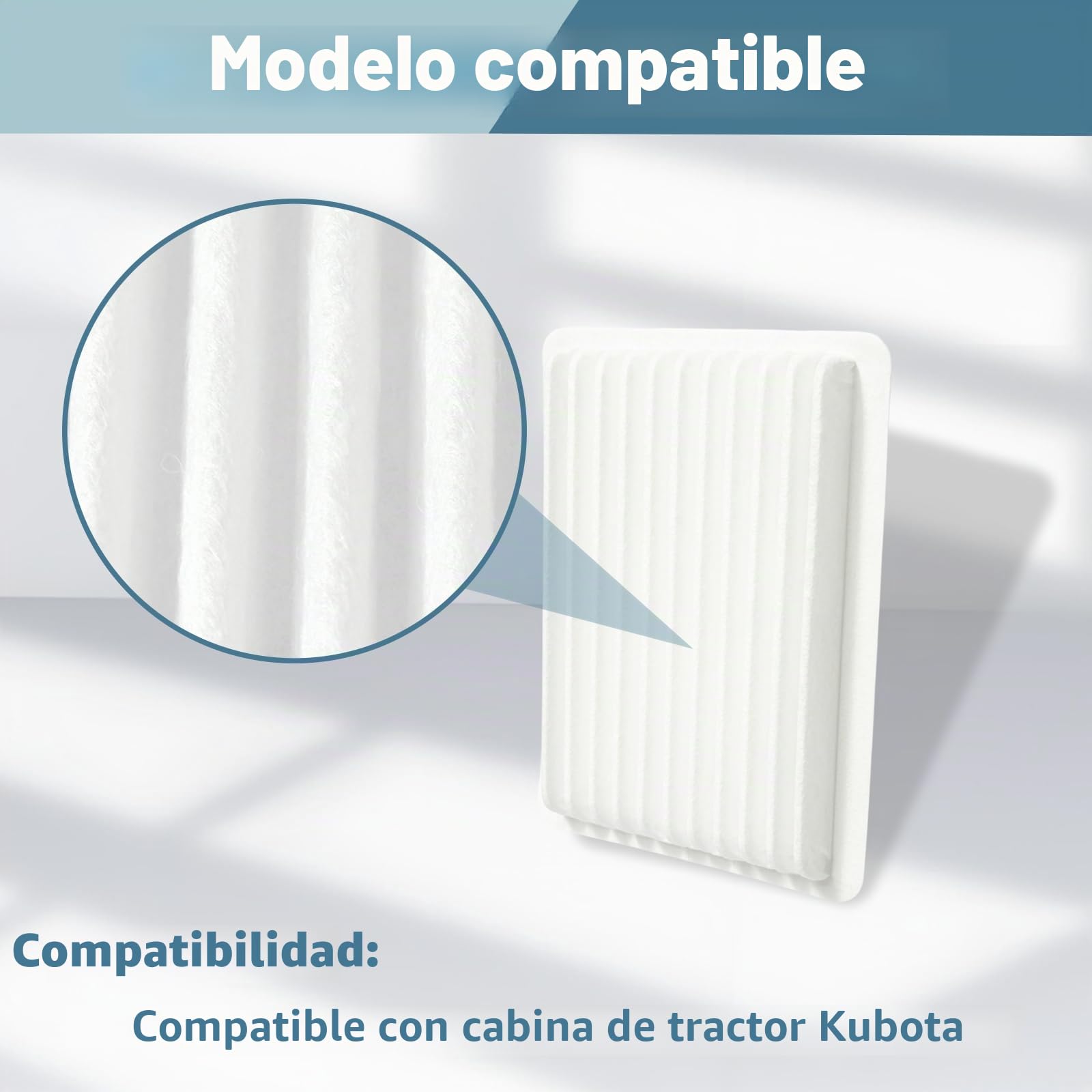 Kit de filtro de aire de cabina para tractor Kubota T1855-71600 6A671-75090 | 014520-0804