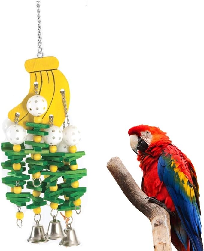 Borangs Bird Chewing Toys Parrot Knots Block Bite Toy for