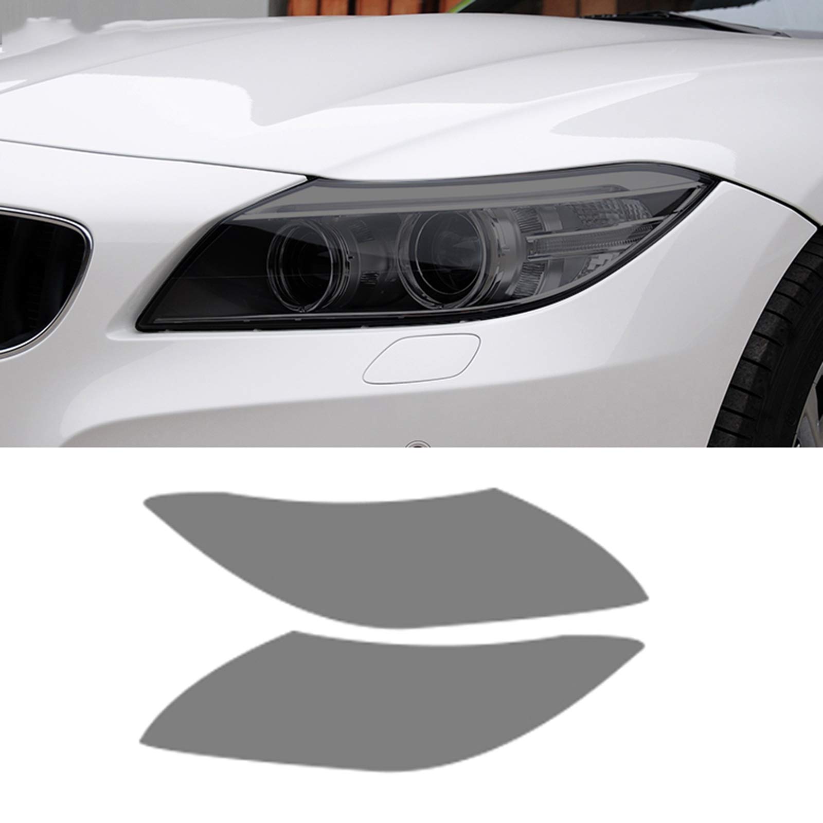 2 Pcs Car Headlight Film Headlamp Transparent Black TPU Sticker For BMW Z4 E89 G29 2009-