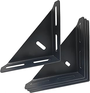 4-Piece Corner Bed Support,9" Corner Brace Bracket,Corner Brace Desk Edge, Box,Shelf Support for Wooden Beams,Raised Garden Bed Corner Brackets,Corner Bed Support Thickness 2.5mm Max Load 266lb