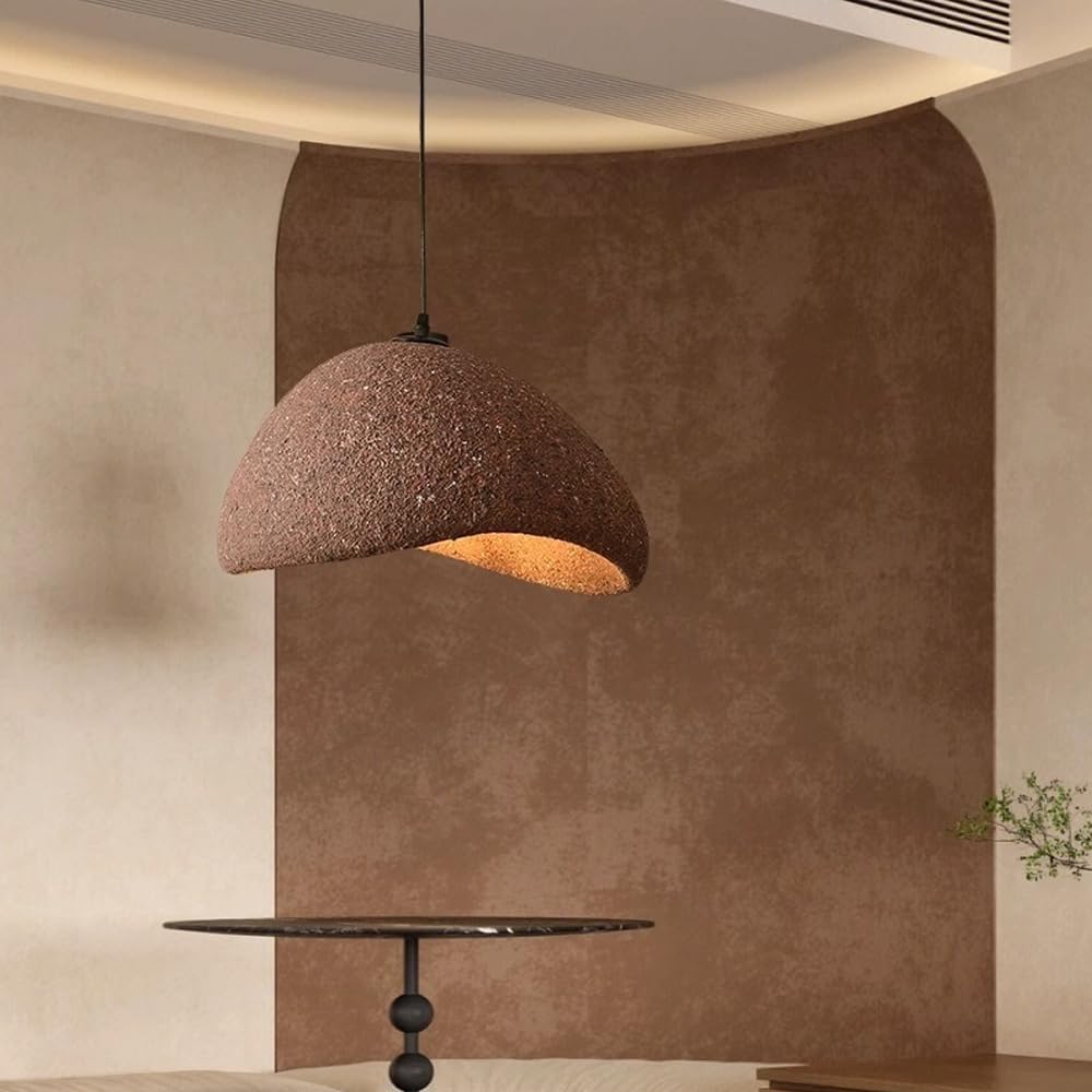 Stesulfr Pendant Light Japanese style wabi-sabi Hanging Lamp retro personality E27 kitchen island chandelier polystyrene lampshade restaurant lamp table ceiling lighting suitable bedroom living room