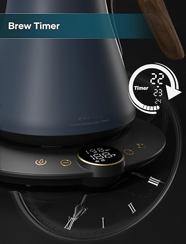 Miniatura 7 de Hervidores eléctricos, hervidor eléctrico de cuello de cisne INTASTING, control de temperatura de 1 , interior de acero inoxidable, calentamiento