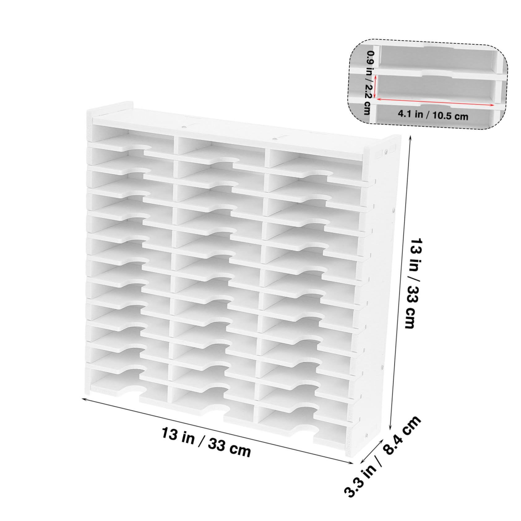 Scatola Porta CD Multi-scomparti in Legno Bianco Resistente All'usura per Proteggere Dischi Dvd come Regalo