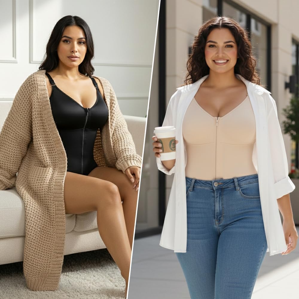 YIANNA Shapewear Body modellante per il controllo della pancia per le donne post-partum Fajas Colombianas compressione indumento body