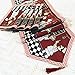 Chef Kitchen Decor and Accessories, Cheerful Fat Chef Table Runner and Placemat Set - Rustic Jacquard Cotton Linen 1PC Table Runner and 4PCs Placemats Value Pack for Indoor&Outdoor Events, Red