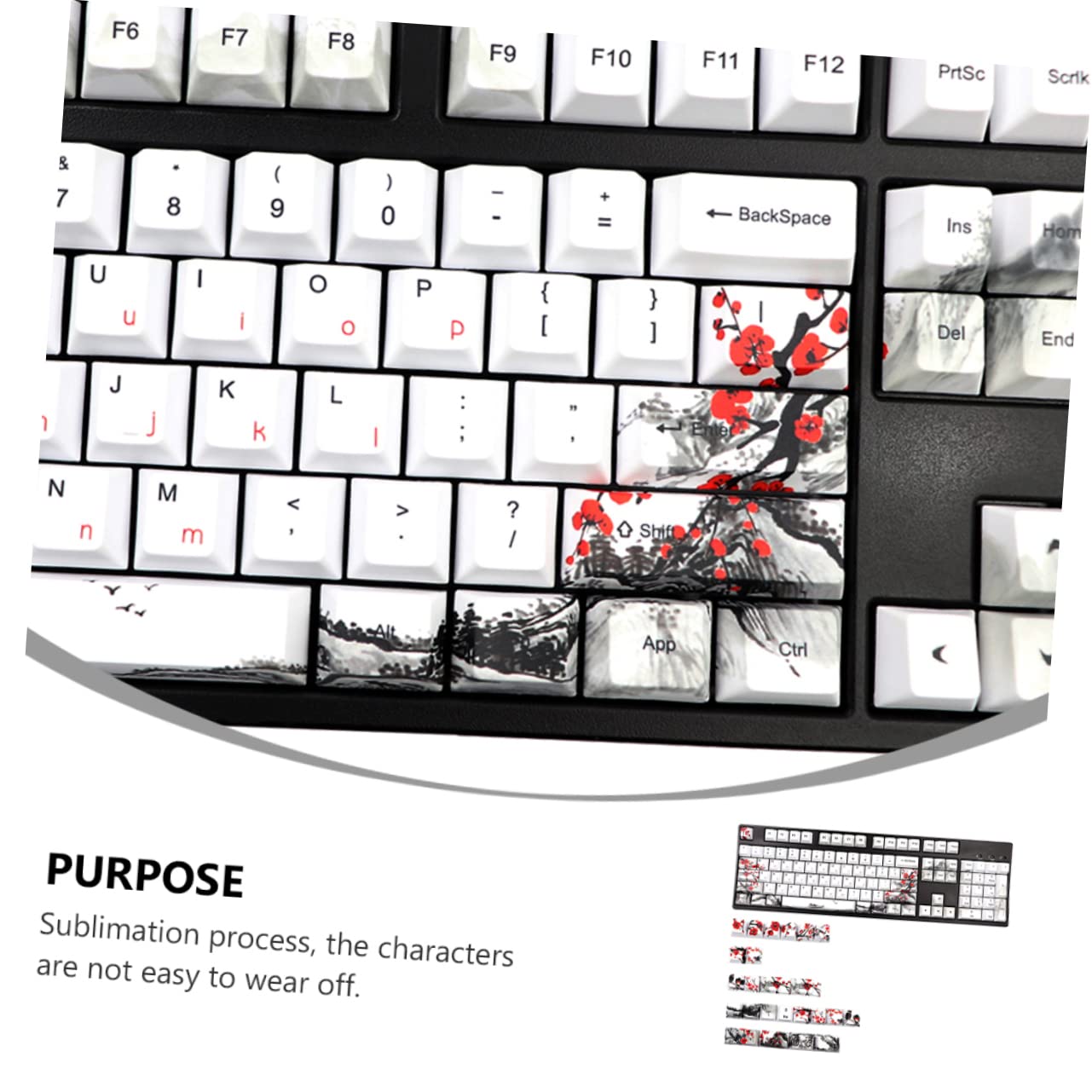 Set di Keycaps per Tastiera Meccanica 128 Pezzi Pbt