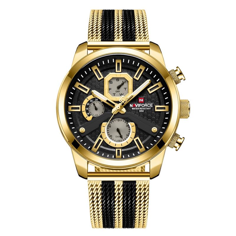 NAVIFORCE Men Luxury Analog Three sub dial Steel Strap Quartz Watch -NF9211S (B0D2R787WY) Amazon Price History, Amazon Price Tracker