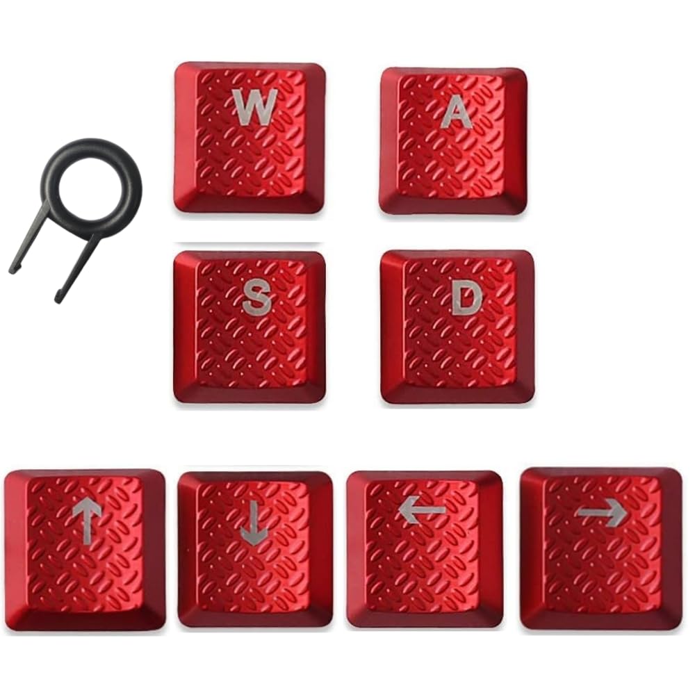 xifavenTexture Tactility Backlit WASD Keycaps and Up Down Right Left Arrow Keys Replacement for Logitech G813 G815 G913 G915 TKL RGB Mechanical Gaming Keyboard Red