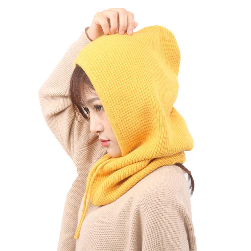 Yekeyi Winterhaube, gestrickt, aus Kaschmir, Skimaske, Outdoor-Mütze, für Damen