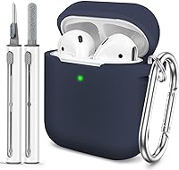 Vista 139 de Funda para AirPods Pro con kit de limpieza, funda de silicona suave para Apple AirPod Pro de 1ª/2ª generación, accesorios de funda AirPods Pro/Pro 2