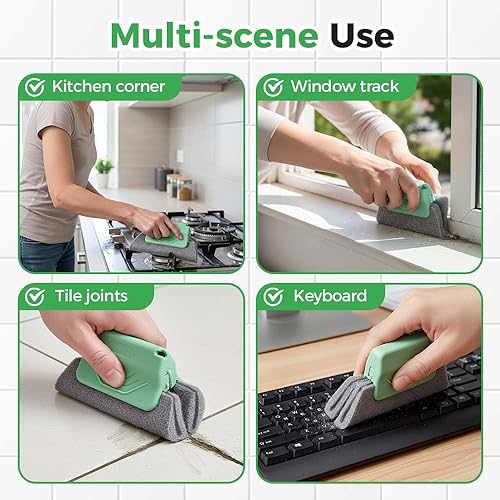 Miniatura 7 de Magic Window Track Cleaner, 2026 Upgraded Handheld Cleaning Brush Set, for Window Slides Grooves, Tile Grout Lines, Shutter Slats, Car AC Vents &